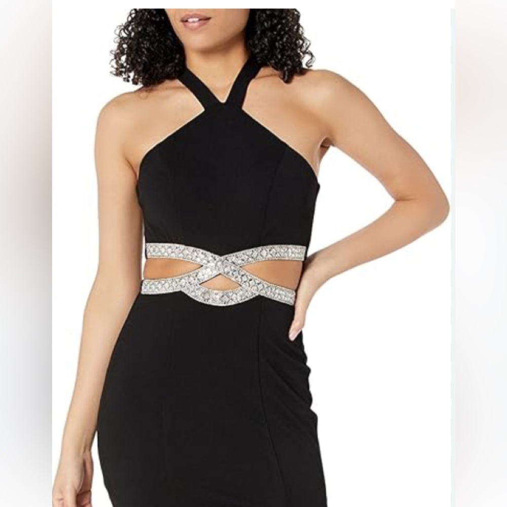 Speechless Black holiday Cutout Dress